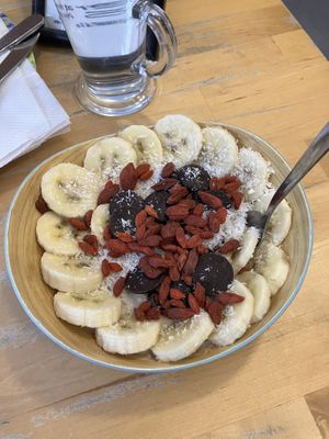 Choco coco porridge  at Milk Away in Sevilla