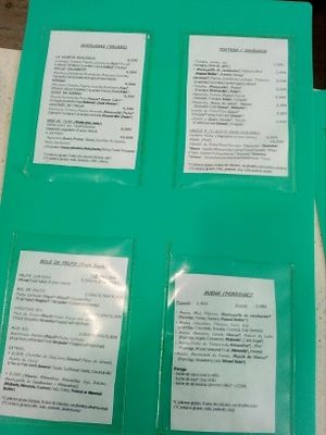 full menu at Milk Away in Sevilla