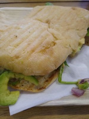 Vegan's Joy panini at Milk Away in Sevilla