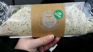 Vegan falafel with green curry paste at Filmore and Union - Central Station in Newcastle Upon Tyne