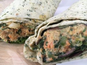 Falafel wrap  at Filmore and Union - Central Station in Newcastle Upon Tyne