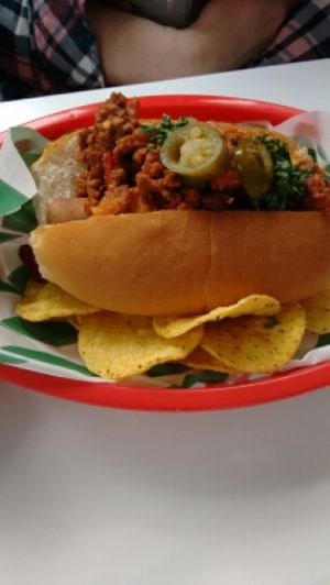 chilli dog at Lulu's Diner in South Queensferry