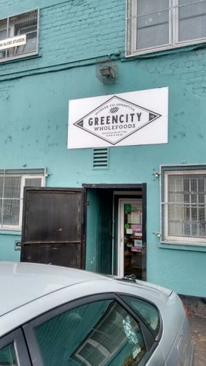 office entrance at Greencity in Glasgow