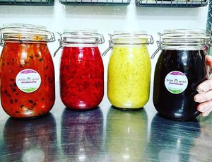 Family meals from our "cloud" cafe at Purple Sprout Conscious Organics in Buffalo Grove