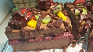 Raw Black Forest cake (GF, sugar-free, grain-free)  at Purple Sprout Conscious Organics in Buffalo Grove