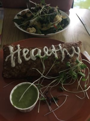 Burrito and Veggie Stir Fry - you’ll feel good after you eat this! at Purple Sprout Conscious Organics in Buffalo Grove