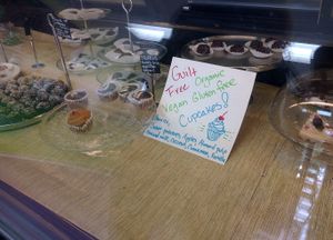 Dessert case at Purple Sprout Conscious Organics in Buffalo Grove