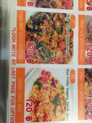 Menu at Amici Miei Hotel in Phuket