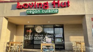 Outdoor tables at Loving Hut - University in Tempe