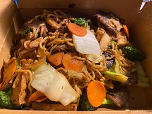 Chow mein with extra tofu  at Loving Hut - University in Tempe