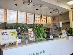 Menu board at Loving Hut - University in Tempe