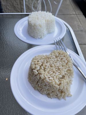 White and brown rice   at Loving Hut - University in Tempe