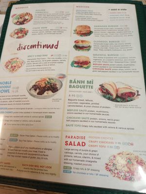 Menu December 2023 at Loving Hut - University in Tempe