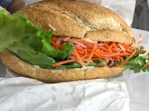 Bahn Mi Sandwich with Chickenless Saute  at Loving Hut - University in Tempe