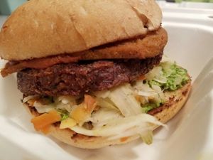 Plant burger at The Plant in Stockholm