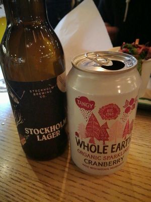 selection of whole earth drinks at The Plant in Stockholm