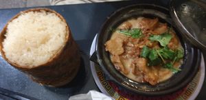 "Chicken" and rice at Tien Hiang in Paris