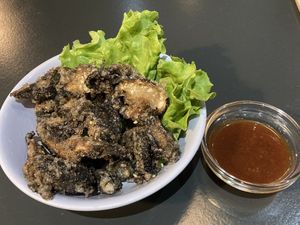Shitake tempura  at Tien Hiang in Paris