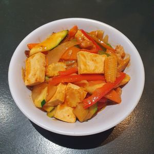 Cashew 'chicken' at Tien Hiang in Paris