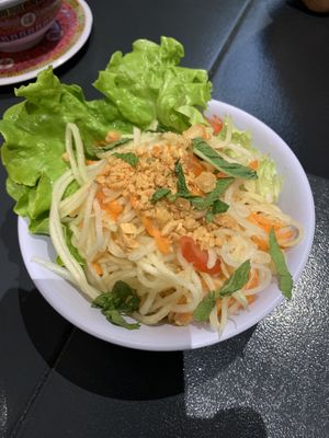 Papaya salad  at Tien Hiang in Paris