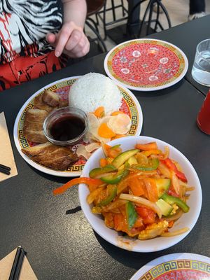 Sweet n sour pork & Peking duck at Tien Hiang in Paris