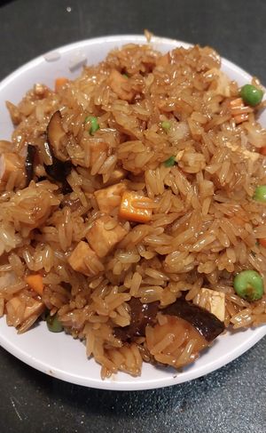 Fried sticky rice at Tien Hiang in Paris