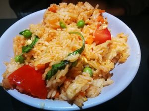 Vietnamese rice with "chicken" at Tien Hiang in Paris