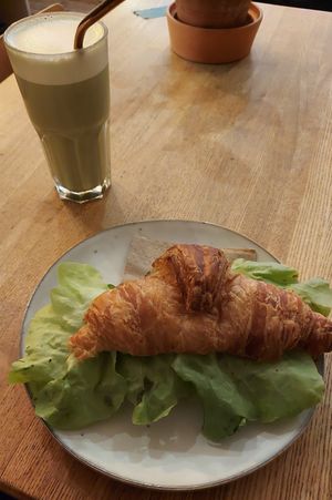 Vegan Fish Croissant at Two Planets in Berlin