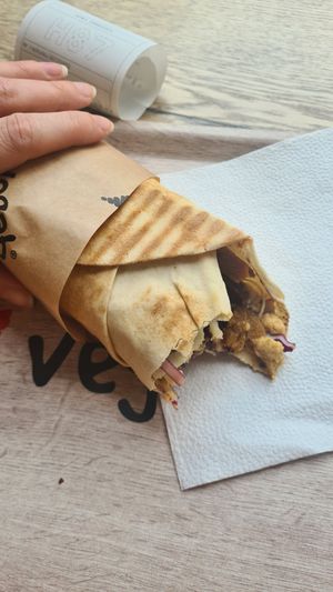 The Beirut - couldn't wait to take a photo before biting into it!! at Vegab in Krakow