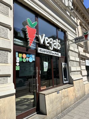 Outside the restaurant   at Vegab in Krakow