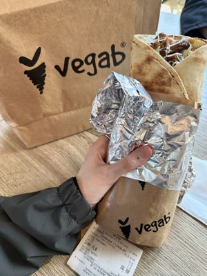 Vegan kebabb  at Vegab in Krakow