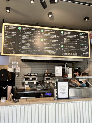 Menu  at Vegab in Krakow