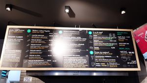 Huge main menu at Vegab in Krakow