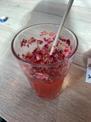 Rose lemonade at Vegab in Krakow