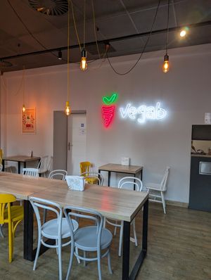 Seating at Vegab in Krakow