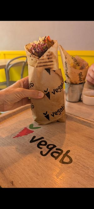 Huge vegan kebab! at Vegab in Krakow