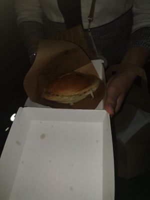 Takeaway burger at Vegab in Krakow