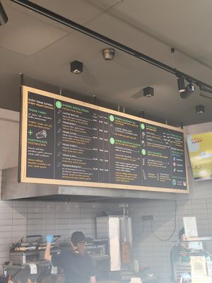 The menu at Vegab in Krakow