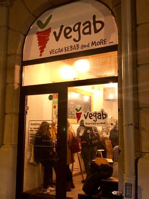 Easy take away or enjoy it there. at Vegab in Krakow