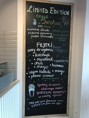 Fries menu at Vegab in Krakow