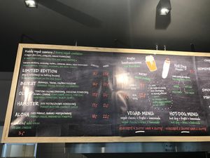 Menu board
 at Vegab in Krakow