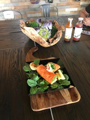 Hummus Wrap at Utopia Juice Bar in Pompano Beach