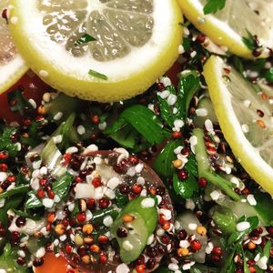 Sprouted Royal Black Quinoa Tabouli... at Utopia Juice Bar in Pompano Beach