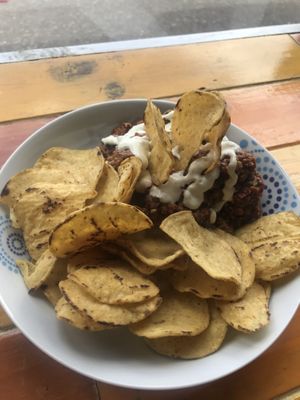 Raw salsa chilli nachos at Raw Balance Raw Food Deli in Taupo