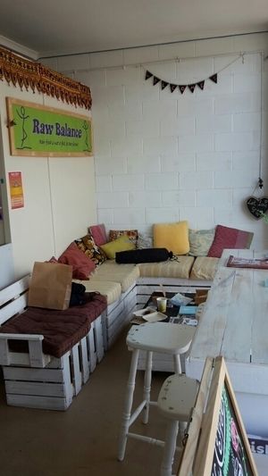 seating at Raw Balance Raw Food Deli in Taupo