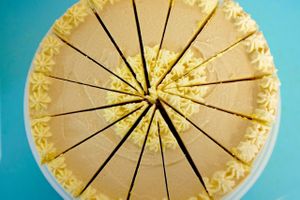 Raw saffron cheez cake at Raw Balance Raw Food Deli in Taupo