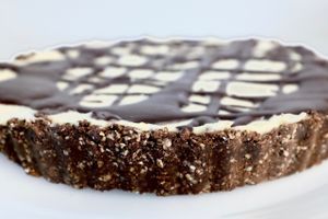 Raw cookies and cream vegan cake! at Raw Balance Raw Food Deli in Taupo