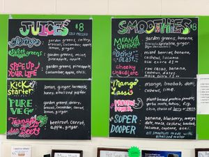 Juices and smoothies  at Raw Balance Raw Food Deli in Taupo