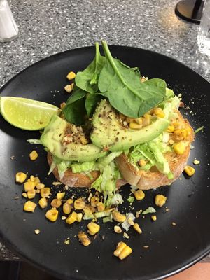 Avo w/ corn, lime & dukka (ask for no butter) at That Place on Sturt in Townsville