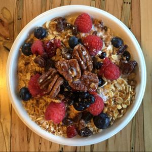 Toasted Granola in Homemade Nut Milk at Nectar in Asheville